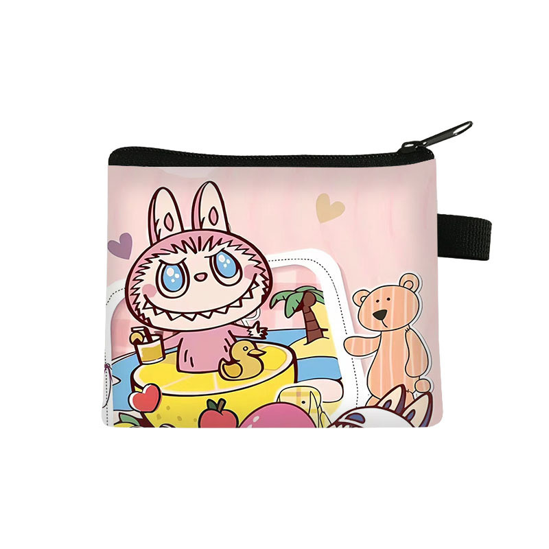 クロスボーダー新しいlabubuラブブ子供用小銭入れ学生漫画バッグトレンディなミニ収納袋卸売|undefined