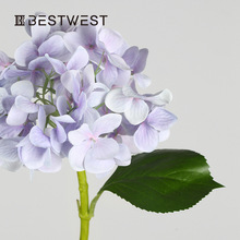 博西家居 淡紫色綉球花小枝仿真花束假花 客廳餐桌軟裝飾品假花