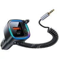 Автомобильный Bluetooth FM-зарядное устройство с аудиопроводом два в одном трансграничной электронной коммерции
