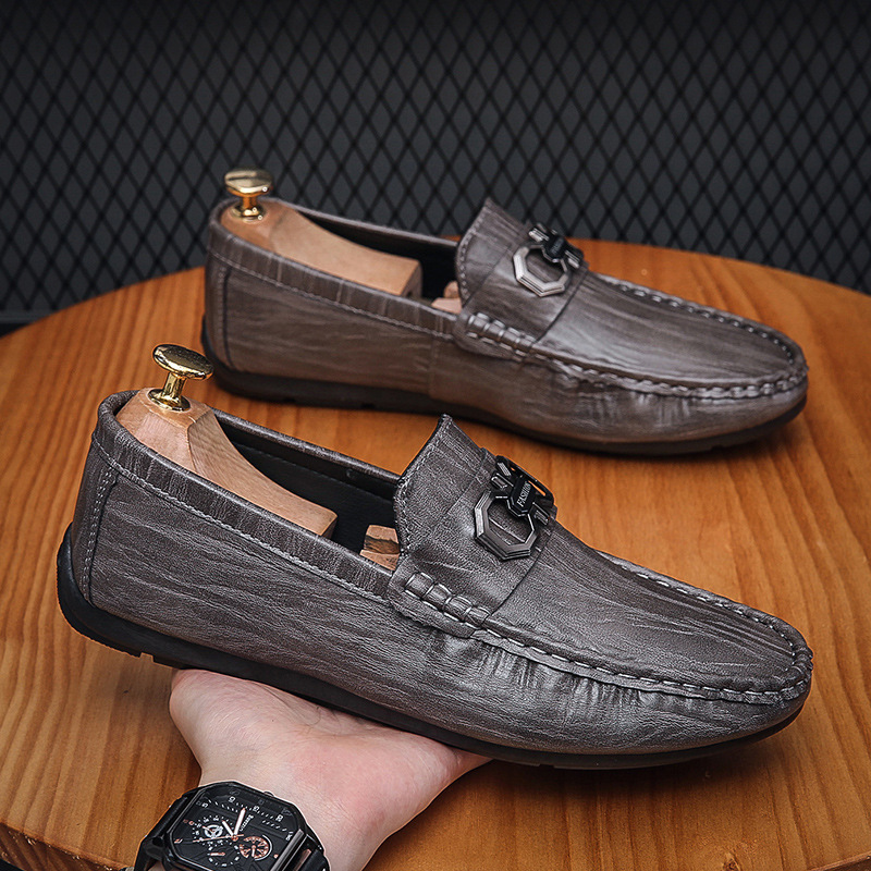 Peas shoes men's shoes spring and summer breathable men's casual men's shoes soft sole beanie shoes trendy versatile slip-on lazy shoes_vogarts.com