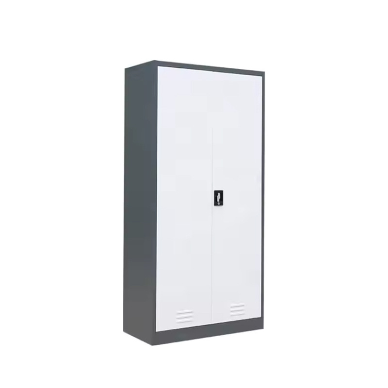 Fábrica de comercio exterior armario de acero oficina de 2 puertas armario vestuario dormitorio de personal vestuario armario con bloqueo armario