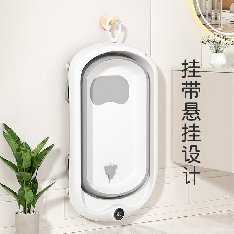 bañera transfronteriza para bebés bañera plegable para bebés sentados y acostados bañera grande para niños artículos domésticos para niños