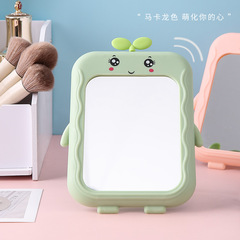Living Room Cute Grass Doll Makeup Mirror Girly Student Dorm Portable Desk Bedroom Princess Mirror Home Mirror