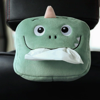 Car tissue box/set – tissue box, creative cute pet - square-faced-dinosaur-elastic-style