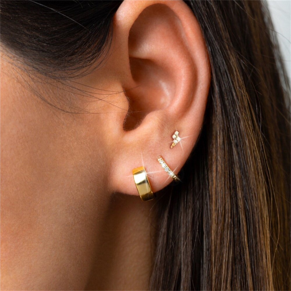 5g Weight 925 Sterling Silver Ear Needle Material December Birthstone Turquoise, Zircon Inlay Material Earrings Classification 3 Pieces Set Quantity Holiday, Daily Occasion 925 Sterling Silver Material Geometric Pattern Women's Gender Plating, Inlay Design Simple Style Style 3 Pieces Set 925 Sterling Silver Turquoise Zircon Geometric Earrings 57