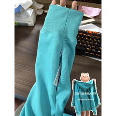 湖蓝色卫衣外套女款秋季穿搭韩系chic早秋天宽松慵懒开衫上衣