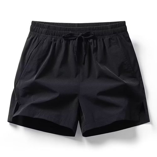 Men's American Thin Ice Silk Sporty Casual Shorts Summer Outdoor Quick Dry Training Running Three-Quarter Beach Shorts