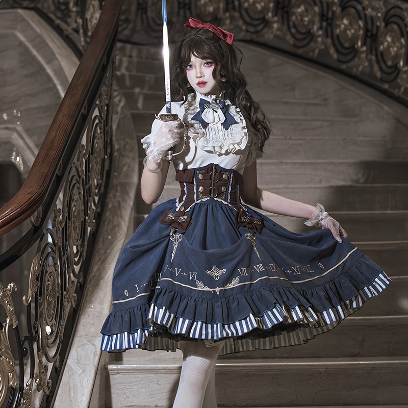 2026 Original Gilded Pointer Lolita Women's Waist Belt Skirt Daily Cute Lolita Sweet Skirt 6969