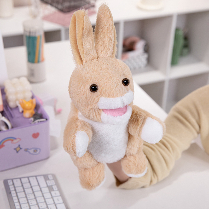 Caricatura interactiva padre-hijo zorro rana muñeca muñeca niños guantes muñeca pacificación muñeca de tela espectáculo de jardín de infantes