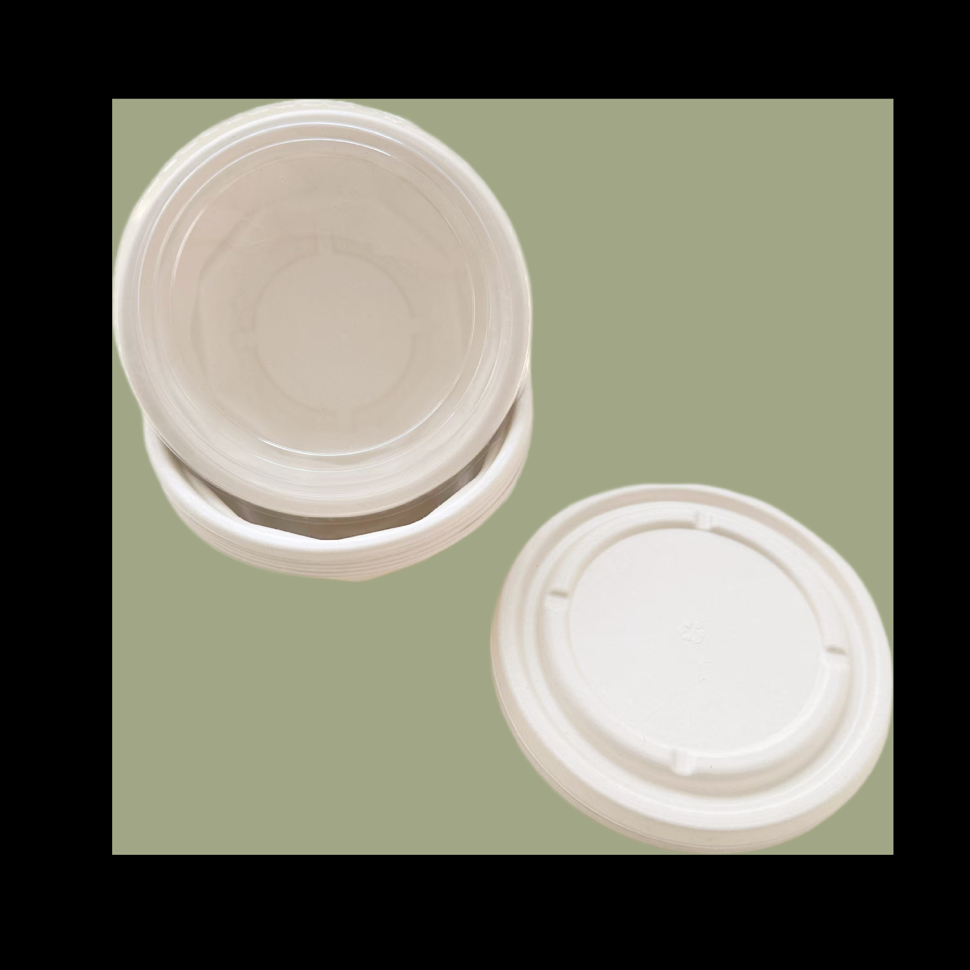 Tazón de pulpa de embalaje para llevar desechable, tazón de diamantes de hielo raspado de barro de yogur y taro, tazón de pétalos gruesos degradables