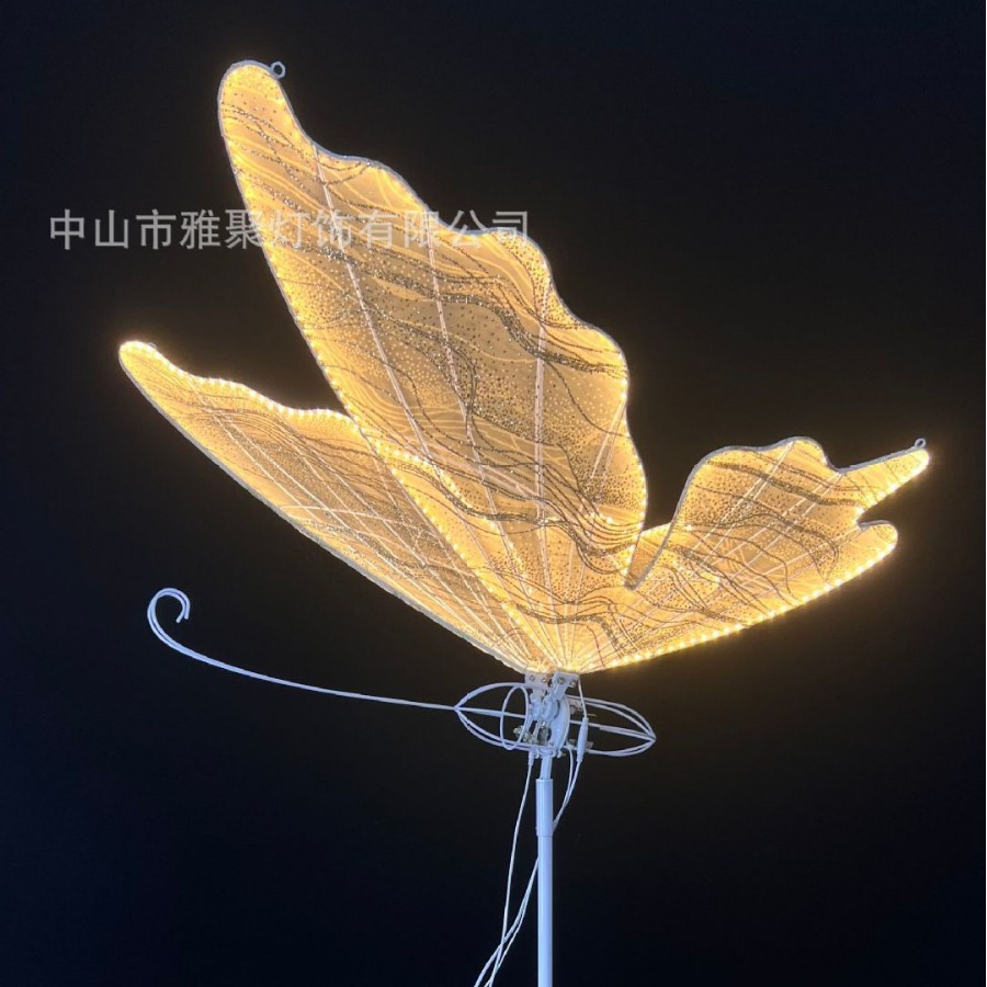 Props de boda luminoso eléctrico mariposa alas escenario decoración colgante techo guía de boda decoración decoración