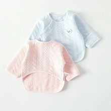 嬰兒半背衣上衣服春秋冬保暖初生0打底3月寶寶剛出生內衣一件代發