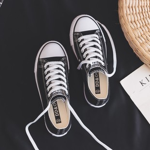 Spring Super Fire Canvas Shoes White Shoes Women's Shoes 2024 New Explosions Casual All-match Flat Sneakers Cloth Shoes Sneakers