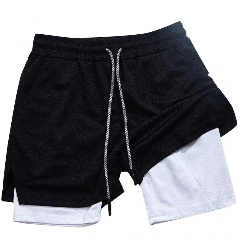 2026 Cross-Border Double-Layer Plus-Size Fitness Shorts Summer Men's Running Shorts Sports Casual Loose Multi-Pocket 2026 Cross-Border Double-Layer Plus-Size Fitness Shorts Summer Men's Running Shorts Sports Casual Loose Multi-Pocket