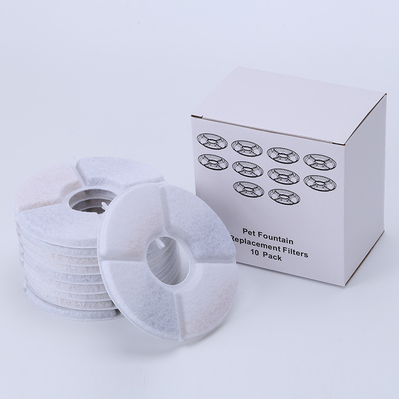 Elemento de filtro de carbón activado de resina de algodón Elemento de filtro de dispensador de agua para mascotas exclusivo transfronterizo