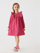 P 51609 Girl's Floral Sleeve Dress Ůͯ���~߅�L��ȹ