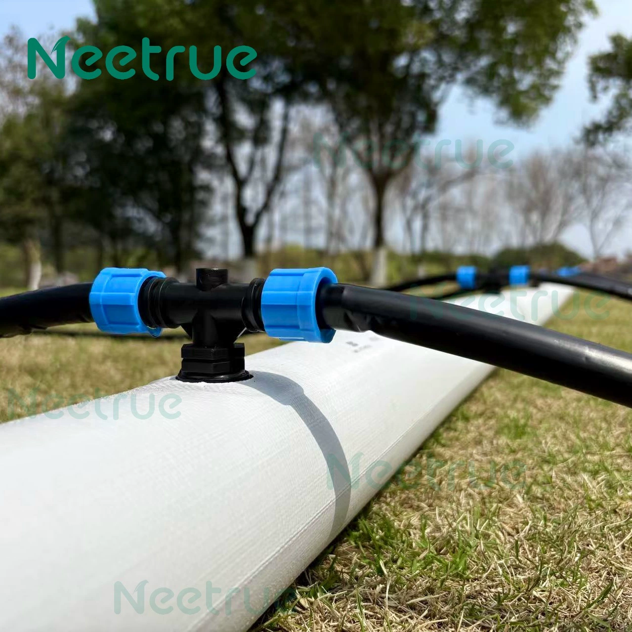 Сборные отверстия гибкой трубки NRXG-YZ-90-75 Сельскохозяйственное капельное орошение руководитель pe ленты для транспортировки воды NEETRUE производитель