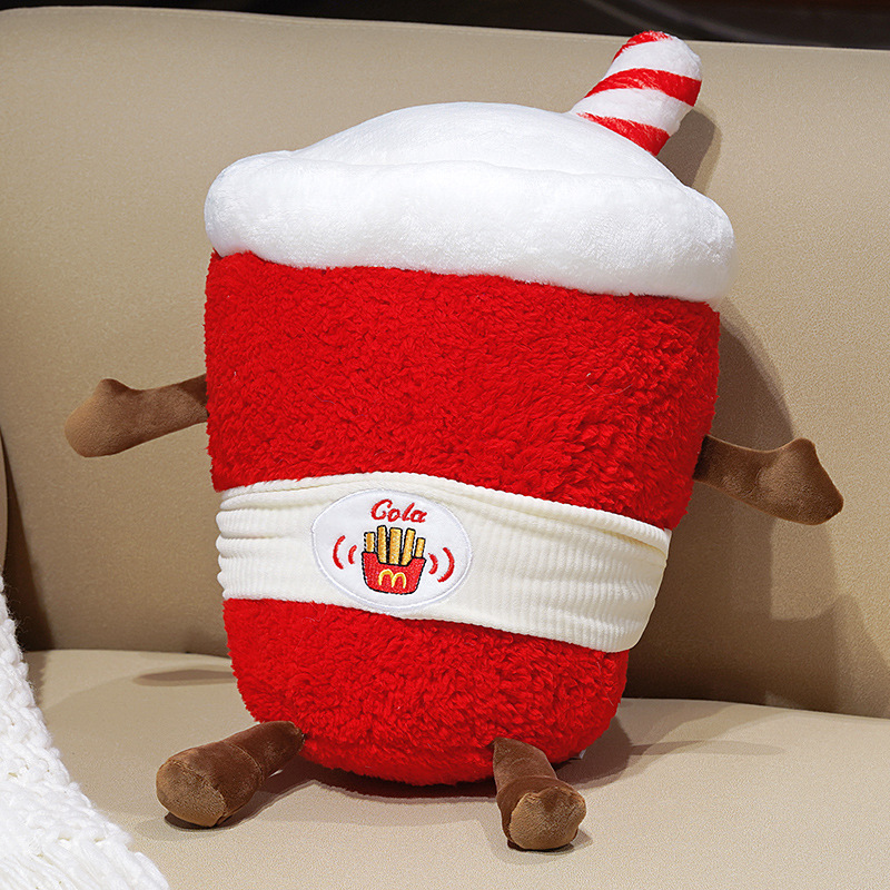 Cojín de Peluche con Forma de Comida de Franela para Cama