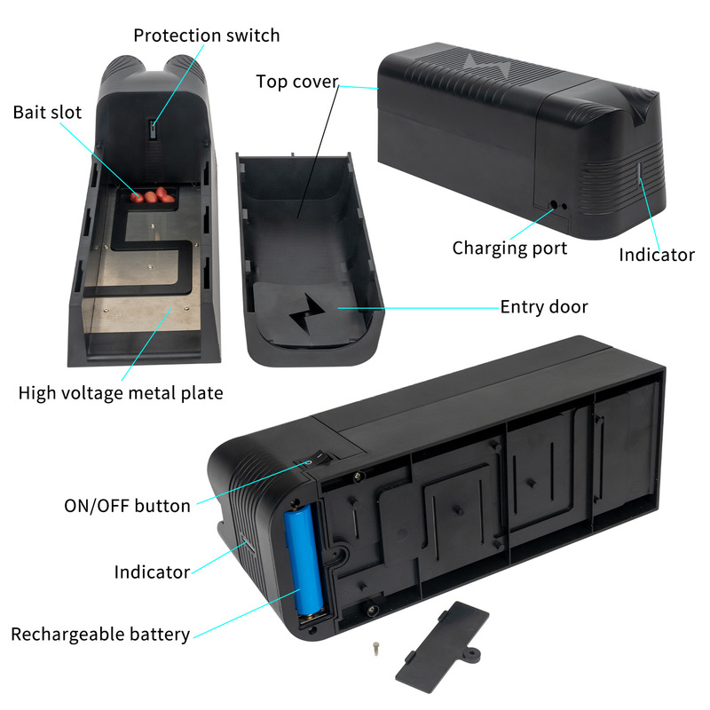 新型全自動ネズミハウス老鼠籠捕鼠器減鼠器高圧電鼠器殺鼠器mouse trap|undefined