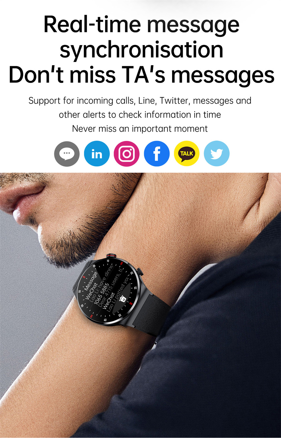 Lige Smartwatch Mat Häerzfrequenz Blutdrock An Bluetooth Uruff_voghion.com