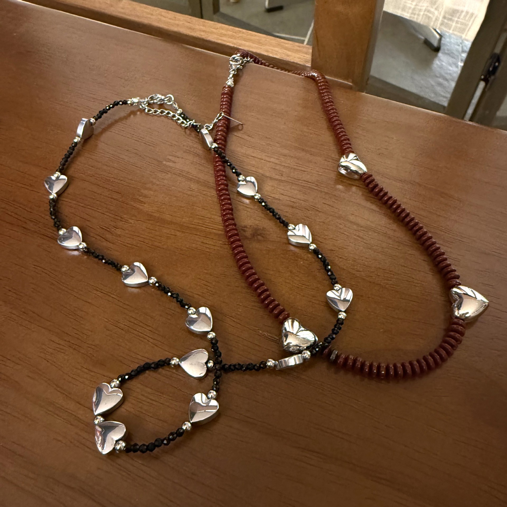 鈦鋼個性桃心鎖骨鏈疊戴百搭小眾膽石水晶ins時尚百搭配飾項鍊女