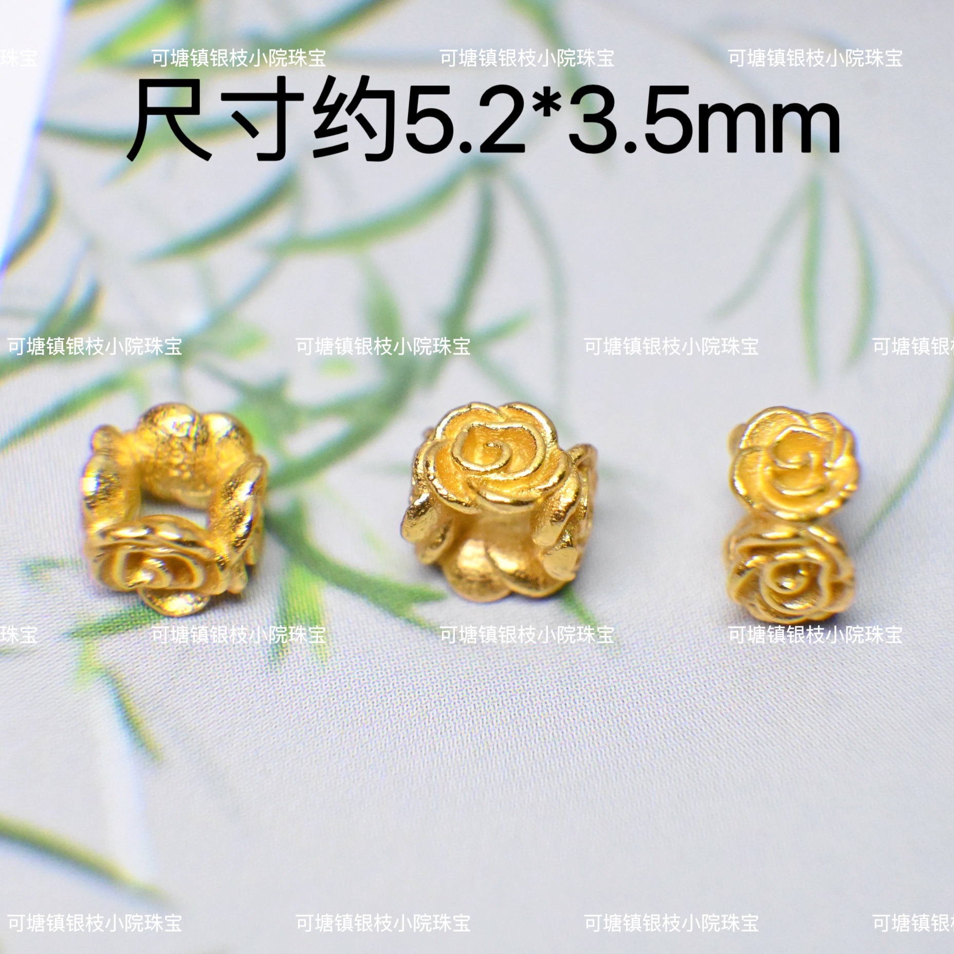 S925 Silver Gufa Gold Bead Frosted Money Beads Transfer Beads DIY Handmade Jewelry Bracelet Beaded Accessories Wholesale