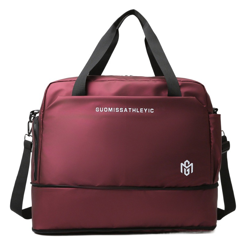Large Capacity Travel Tote Bag with Wet and Dry Separation, Women's Gym Bag with Independent Shoe Compartment, Expandable Luggage Bag for Leisure Travel