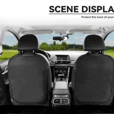Car seat back protection Chair back anti-kick pad - black-water-repellent-oxford-cloth-6652cm