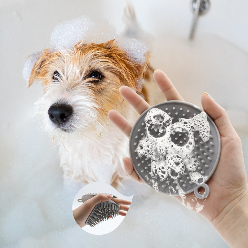 Guantes de baño para perros, cepillo de masaje, guantes de dedo, cepillo para gatos, productos de limpieza suave, cepillo para mascotas de doble cara