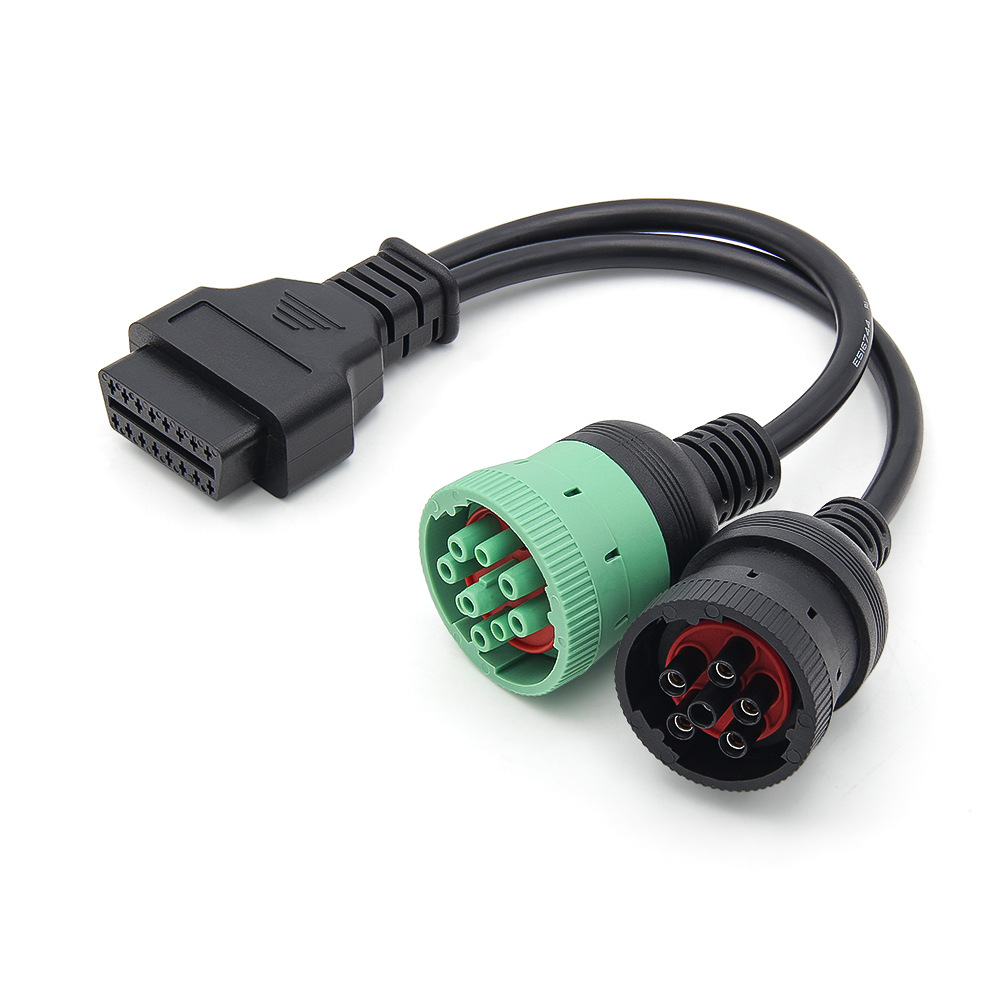 Diagnostic instrument truck adapter OBD truck cable J1939 J1708 J1587 9 6pin