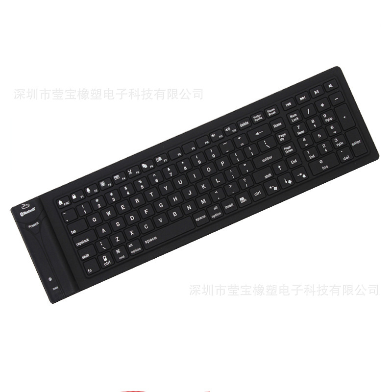 Teclado Bluetooth plegable de silicona impermeable