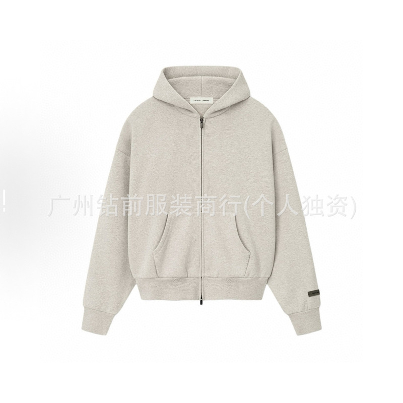 High-Quality Fear of God Essentials Hoodie Long-Sleeved Sweatshirt Men's and Women's Same Style Zipper Jacket Cardigan High-Quality Fear of God Essentials Hoodie Long-Sleeved Sweatshirt Men's and Women's Same Style Zipper Jacket Cardigan