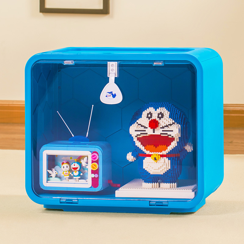 おもちゃ収納ボックスレゴブロック手作りブラインドボックス置物防湿防塵ディスプレイキャビネット折りたたみ可能多目的ボックス|undefined