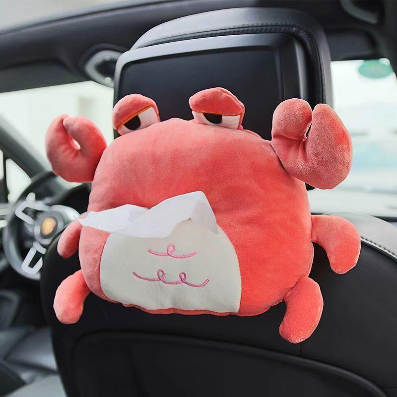 Cute little animal car-mounted tissue box, creative car interior decoration, armrest box tissue box decoration for women