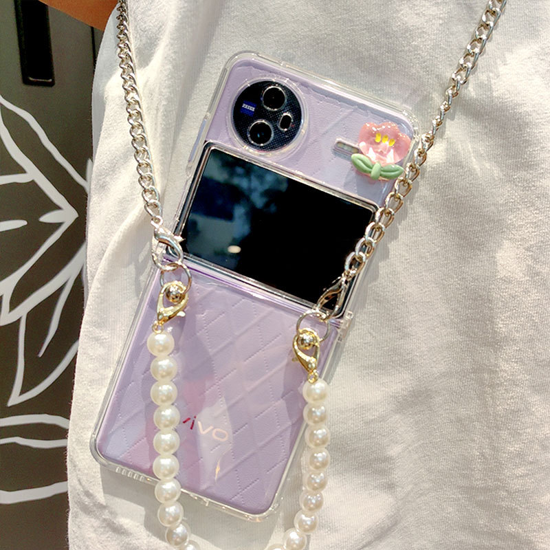 Coque de protection transparente pour vivo pliable avec perle_voghion.com