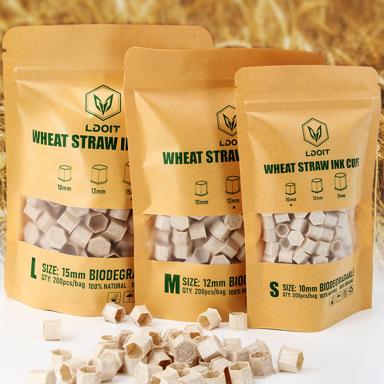 Tattoo Degradable Color Cup Disposable Environmentally Friendly Color Cup Tattoo Wheat Straw Ink Cup Tattoo Pigment Cup