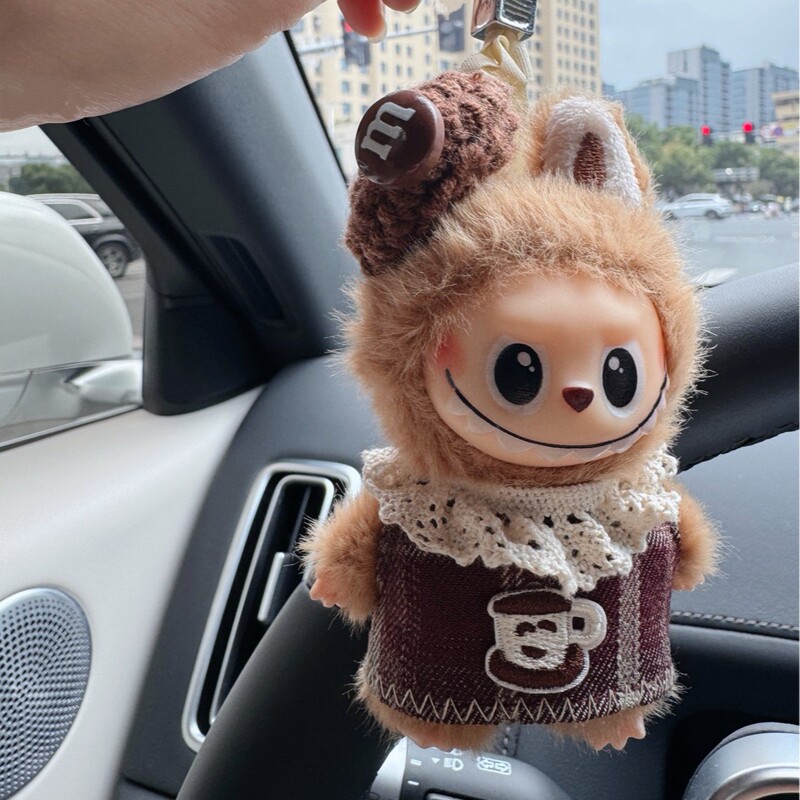 (Labubu Fourth Generation Doll Clothes) New Labubu 10cm Heart Code 4.0 Korean Style Mini M&M Set