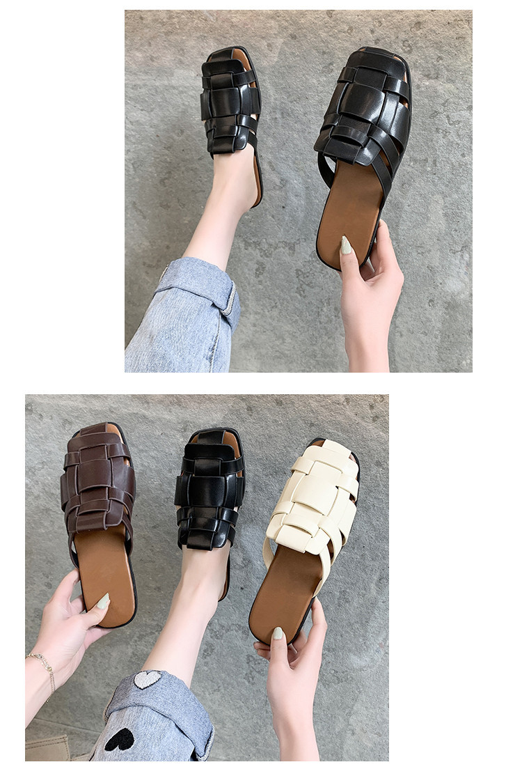 Women Slippers Sandals Indoor Travel Leather Synthetic Non-Slip Slides_voghion.com