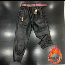 百搭皮裤女2024秋冬新款马丁裤宽松显瘦高腰休闲裤束脚裤哈伦裤潮