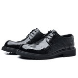 Обувь на платформе для кожаной обуви для отдыха в английском стиле, мужская кожаная хваталка, воловья кожа