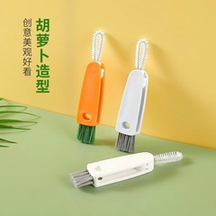 卸売り創意多機能清潔ブラシ三合一ブラシ保温カップ溝カップ蓋隙間ブラシ哺乳瓶ミルクブラシ