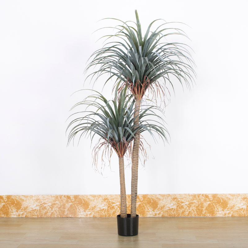3 grandes plantas artificiales de árbol de sangre de dragón en maceta, plantas artificiales, árbol de sangre de dragón simulado, árbol falso, plantas verdes biomiméticas