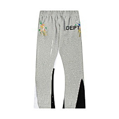 Orden exterior galería Departamento pintado a mano Splash-tinta costura cordón retro High Street casual sweatpants ligeramente estirar pantalones largos para hombres