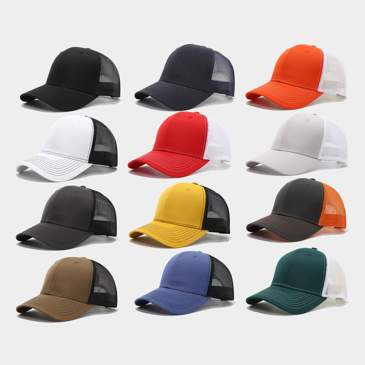 Richardson 112 sombrero de camión sombrero de red de comercio exterior sombrero de lengua de brillo transparente sombrero de béisbol