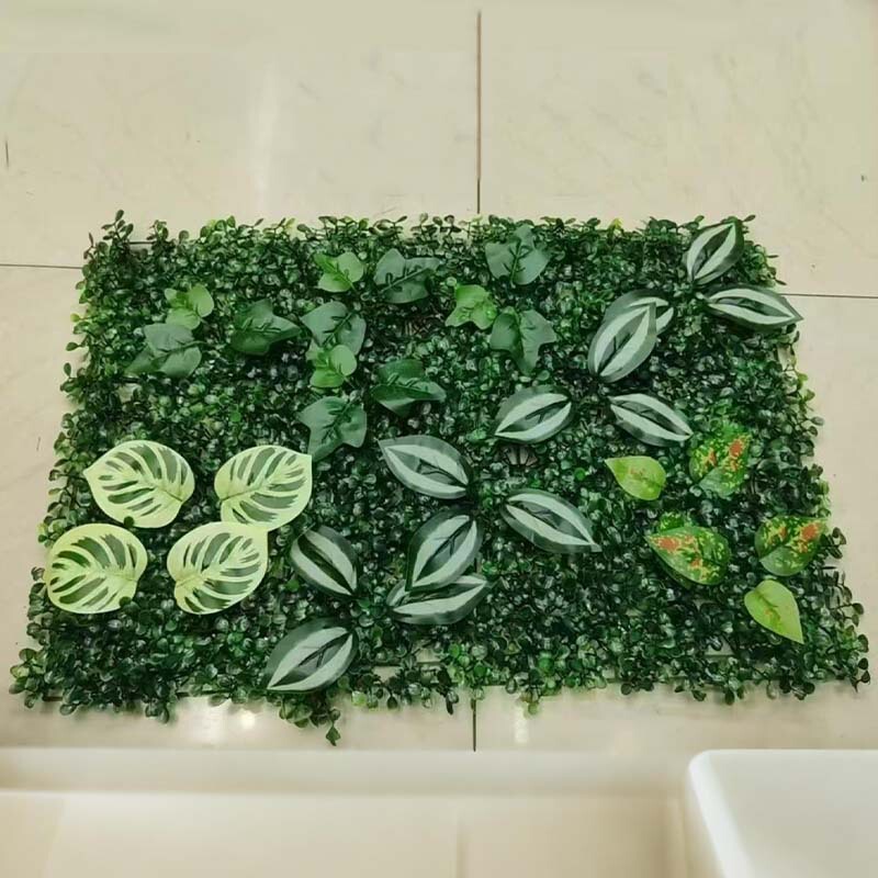 模擬植物壁造園装飾人工芝ミラノ造花壁イメージ壁ブロック背景模擬緑植物壁|undefined