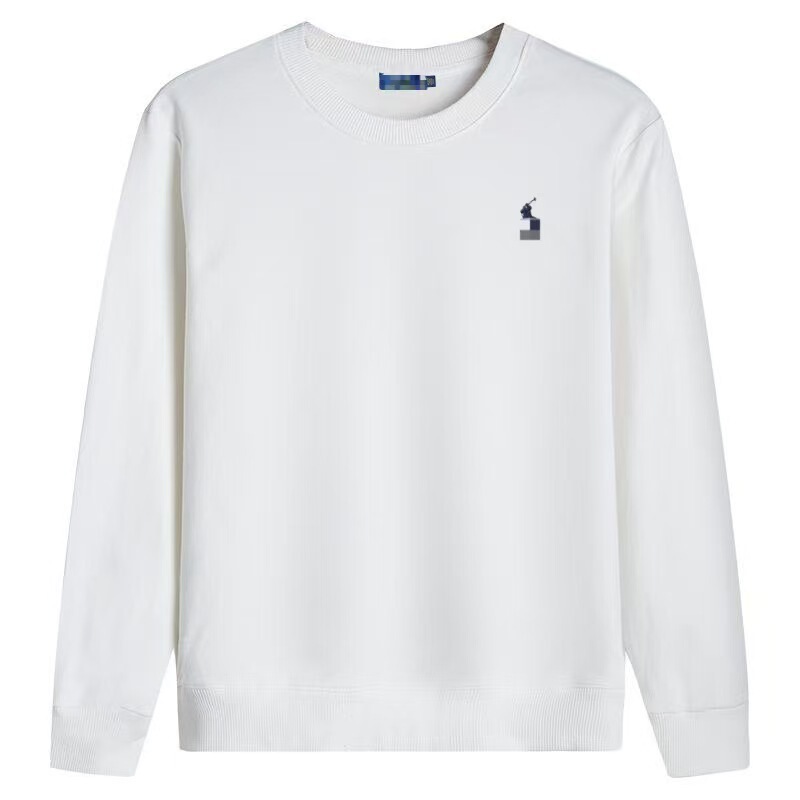 Ralph Lauren Cross-Border Pony Logo High-Quality Crew Neck Sweatshirt Men's Pure Cotton Polo Base Shirt Trendy Brand Embroidered Men's Clothing