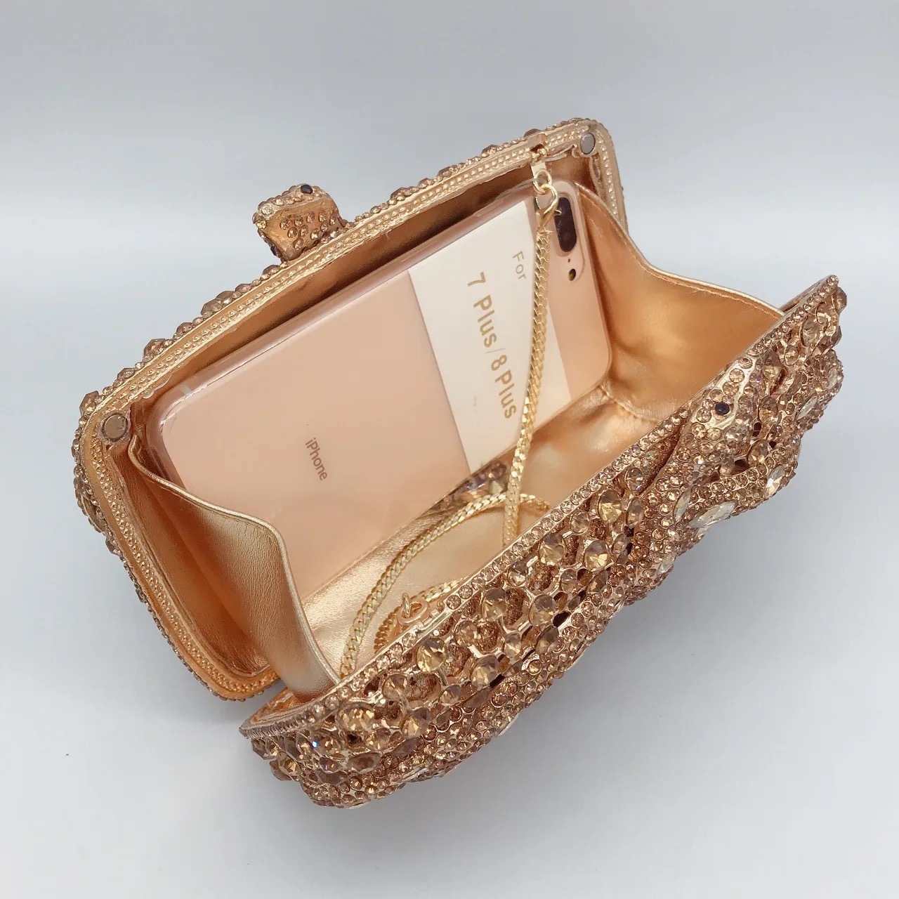 Snake rhinestone clutch python diamond banquete bolsa de mano bolsa de mujer vestido bolsa de fiesta aleación