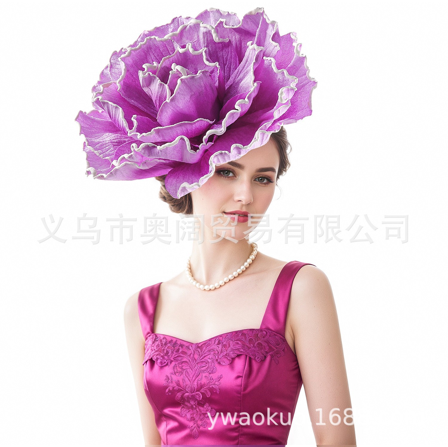 European and American Bridal Headwear, Exaggerated Large Flower Top Hat, Hair Accessories, Party Horse Racing Festival Performance, Beautiful Top Hat Hair Accessories