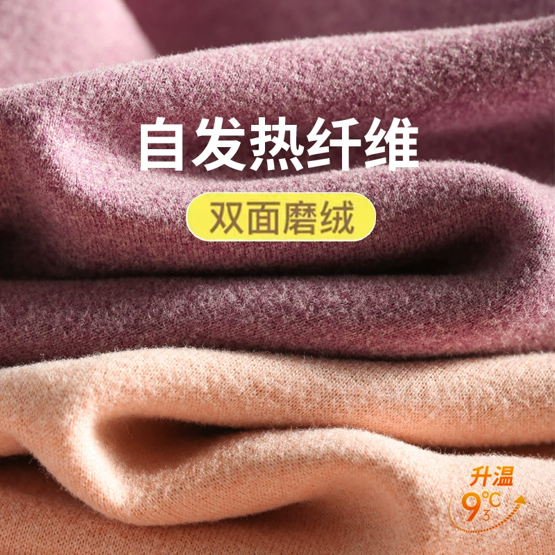Woolen velvet keep warm set, warm winter thermal underwear, increased thickness