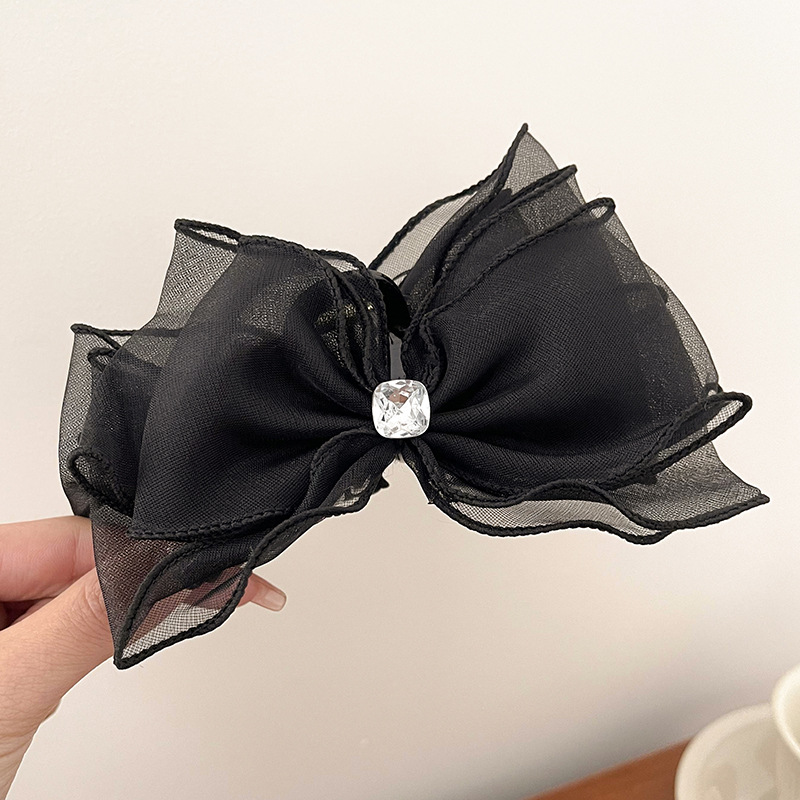 1#Black mesh with diamonds